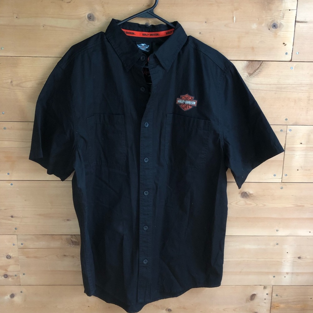 Harley-Davidson short sleeve button up shirt
